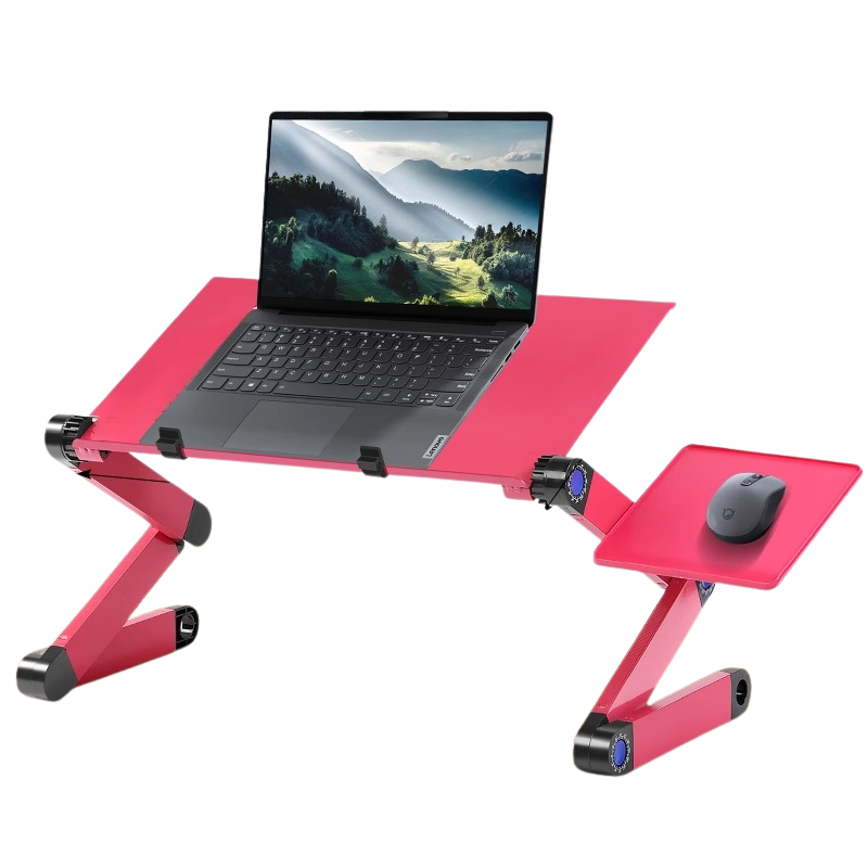 🖥️ DESKORO | Support ergonomique réglable en aluminium avec plateau souris