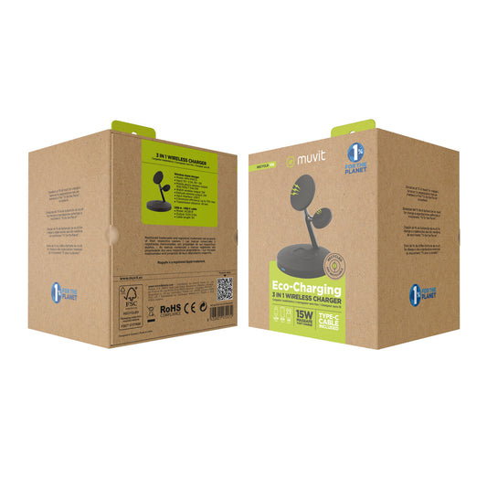 Cordless Charger Muvit for Change APH-MWC3 Black