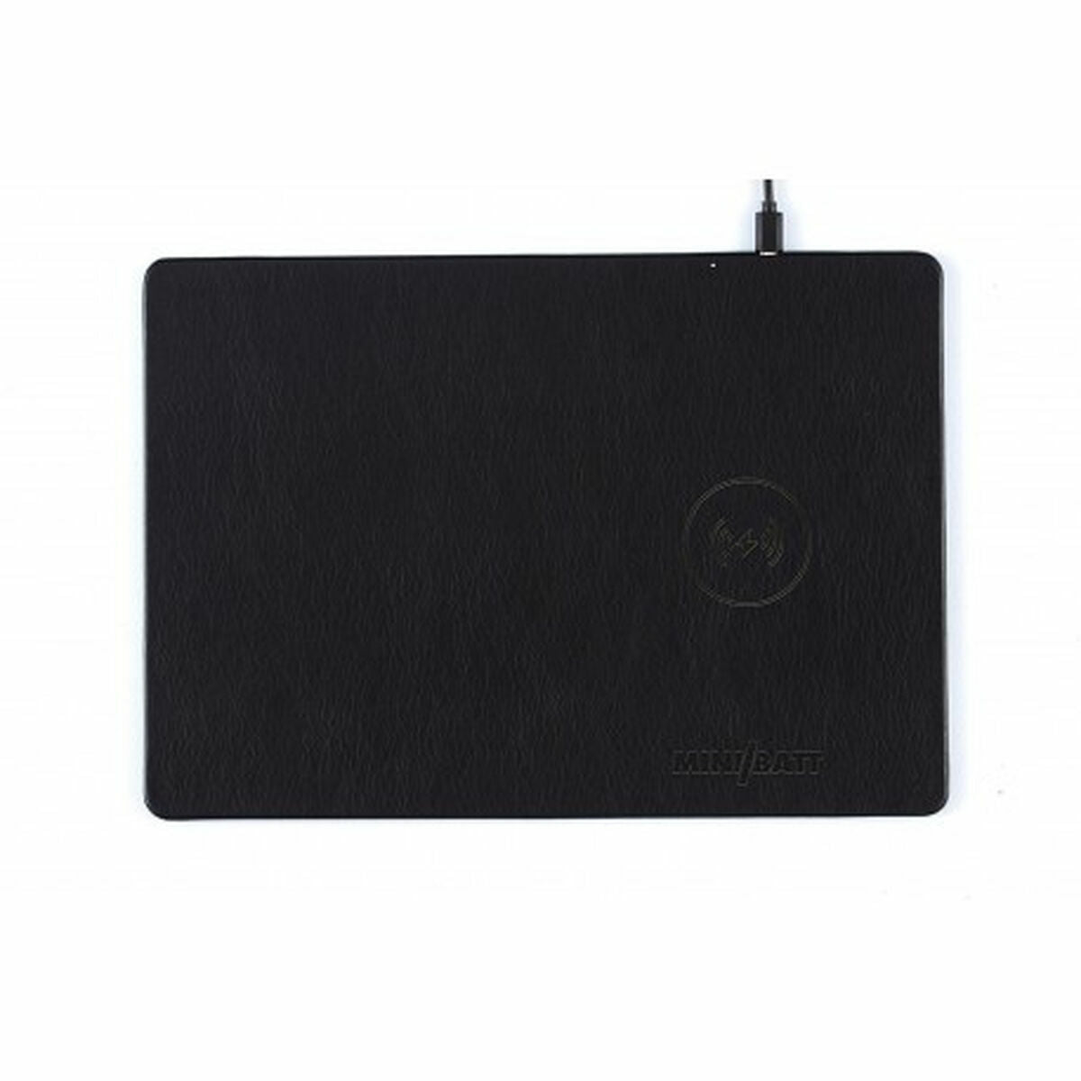 🖱️⚡ DESKORO | Tapis de Souris avec Chargeur Sans Fil Qi MiniBatt MB-PAD Noir – Élégance &amp; Technologie Réunies