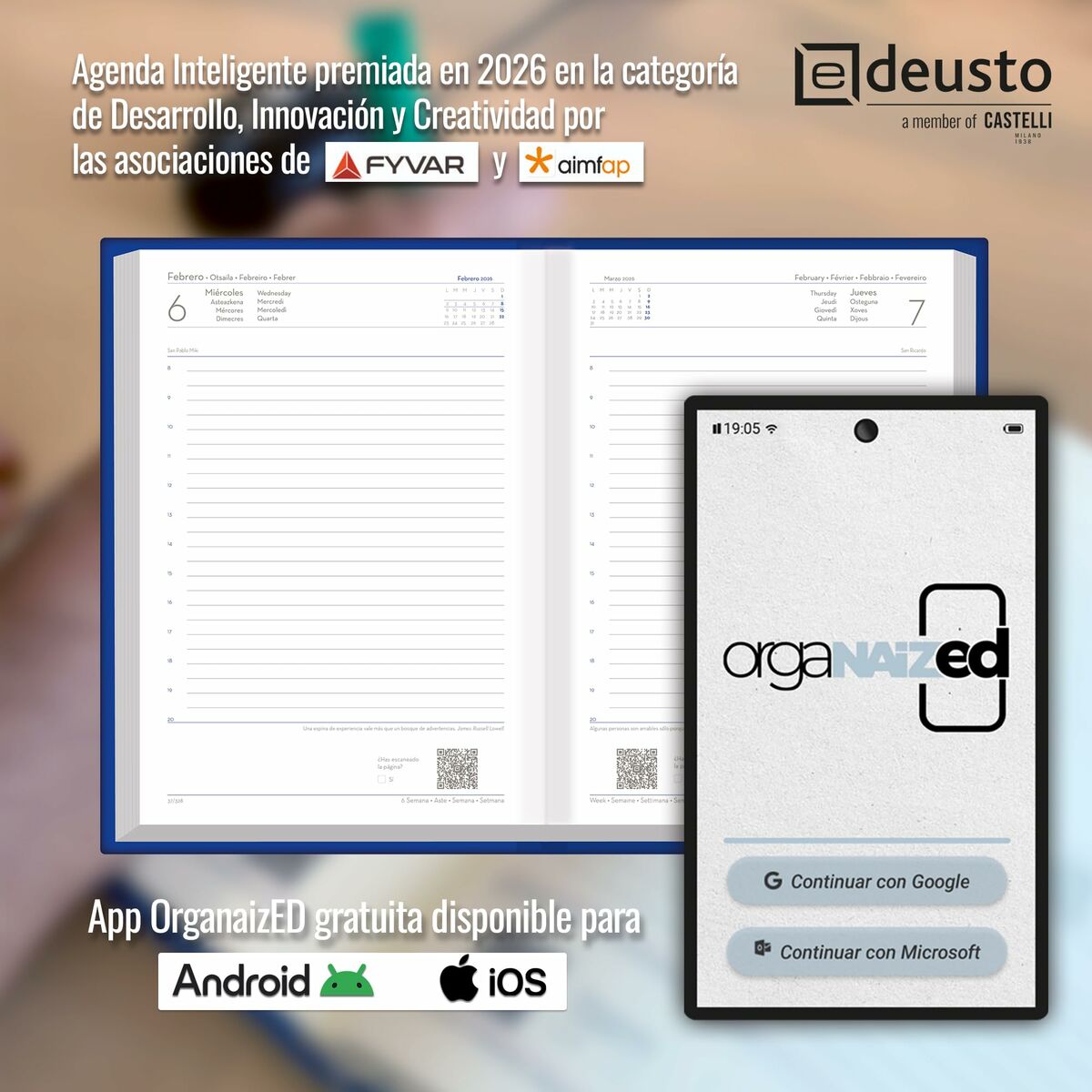 📔 DESKORO | Agenda Deusto PREMIUM Vert A5 – 2026