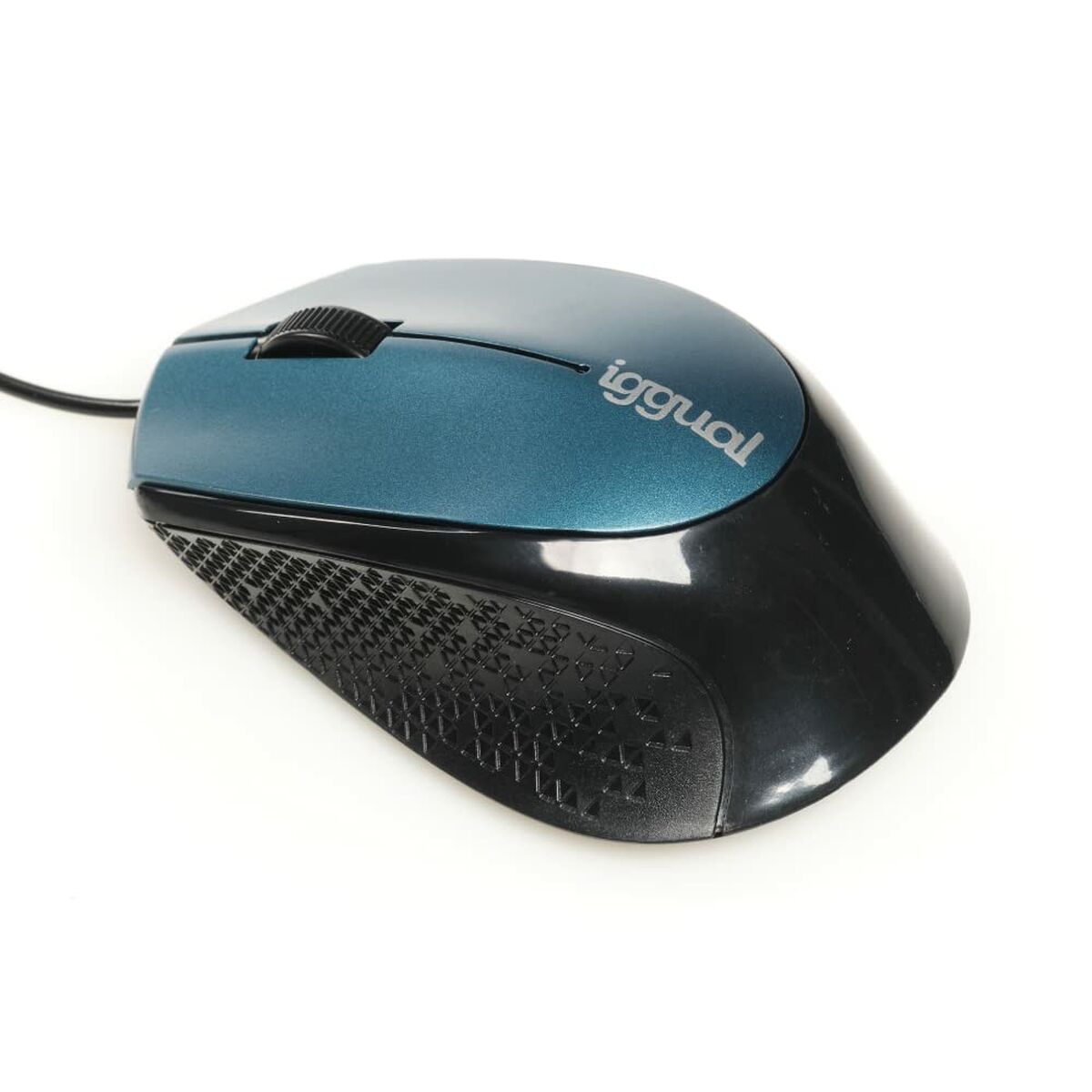 🖱️ DESKORO | Souris ergonomique iggual COM-ERGONOMIC-R 800 dpi – Bleu/Noir