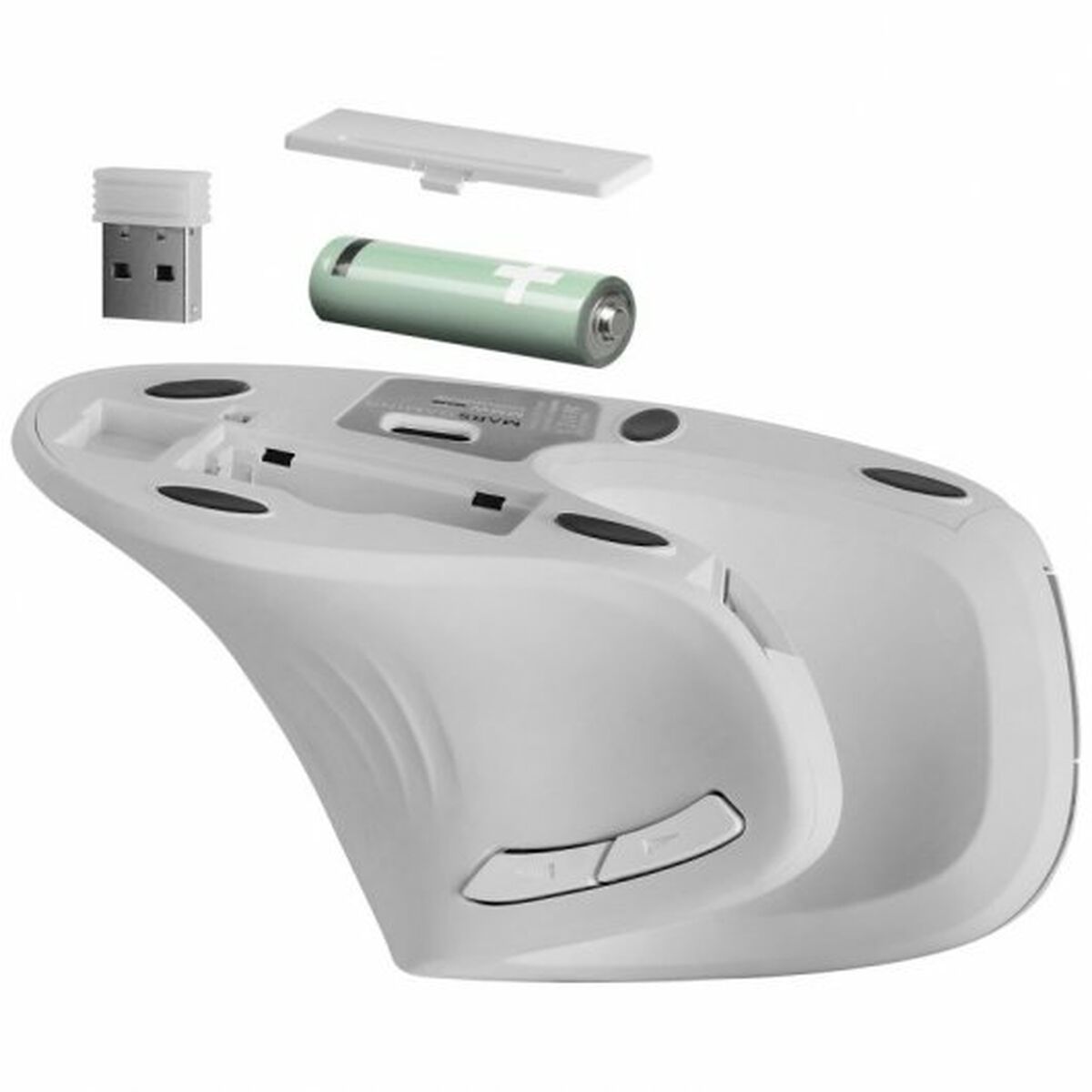 🖱️ DESKORO | Souris Sans Fil Mars Gaming MMWERGOPROW Blanche – Ergonomie, Précision et Style Gaming