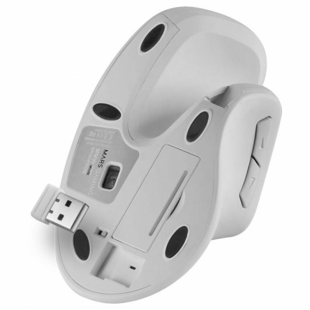 🖱️ DESKORO | Souris Sans Fil Mars Gaming MMWERGOPROW Blanche – Ergonomie, Précision et Style Gaming