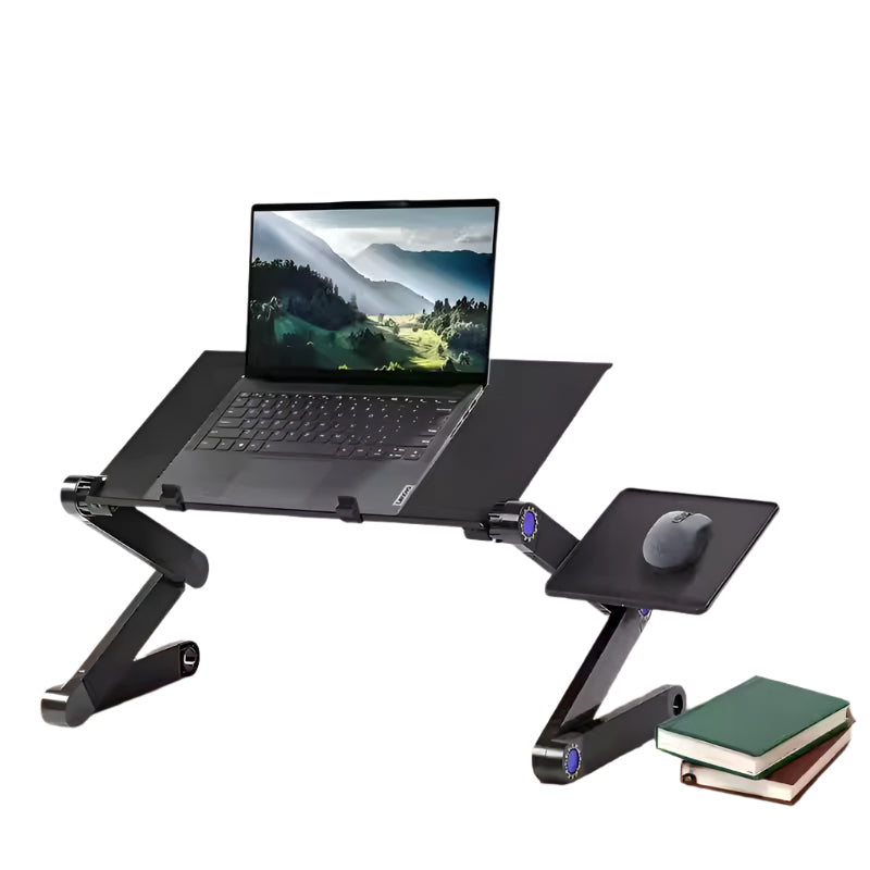 🖥️ DESKORO | Support ergonomique réglable en aluminium avec plateau souris